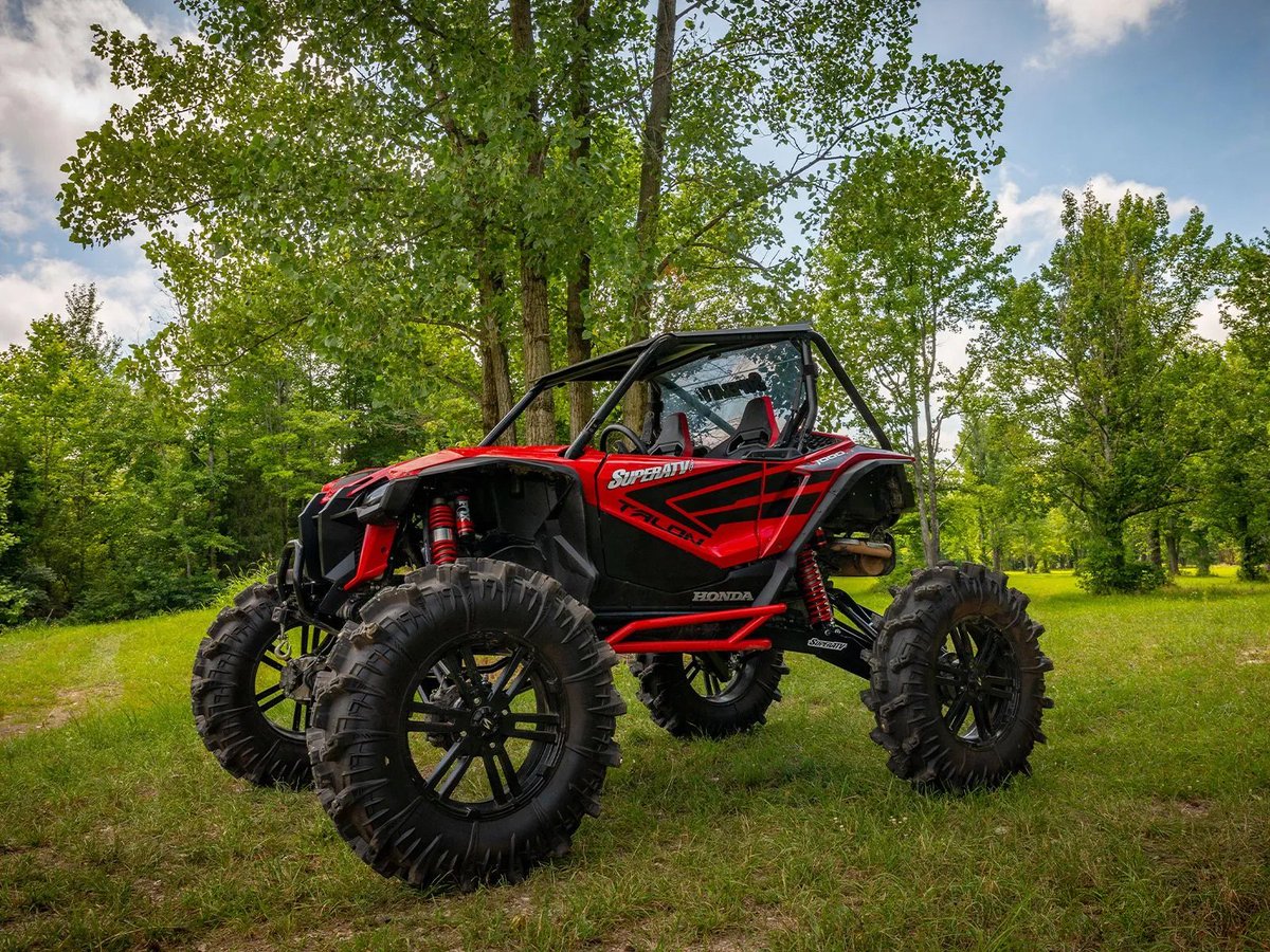 superatvtweet's tweet photo. π¨ Make your #Honda #Talon1000R stand out like the monster it is with an 8β Lift Kit from #SuperATV. And when we say you get 8β of lift, we mean it. The lift kit alone gives you clearance for massive 46β tires! πͺπ #RhinoAxles #TerminatorTires #satv #satvnation #terminatormax https://t.co/BT5p8vzdCs