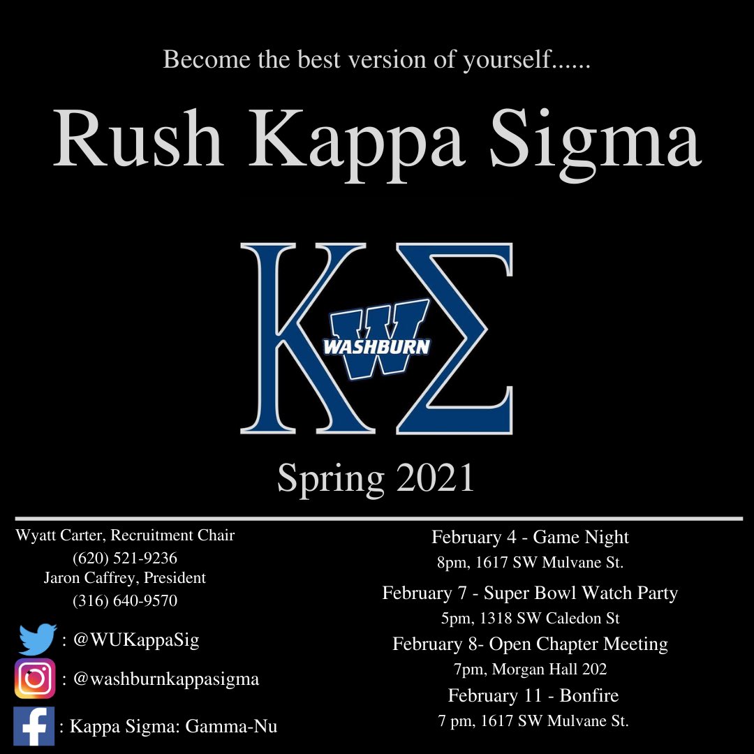 Start fresh in 2021. Contact us to learn what Kappa Sigma can do for you! #RushSzn #ΓΝ