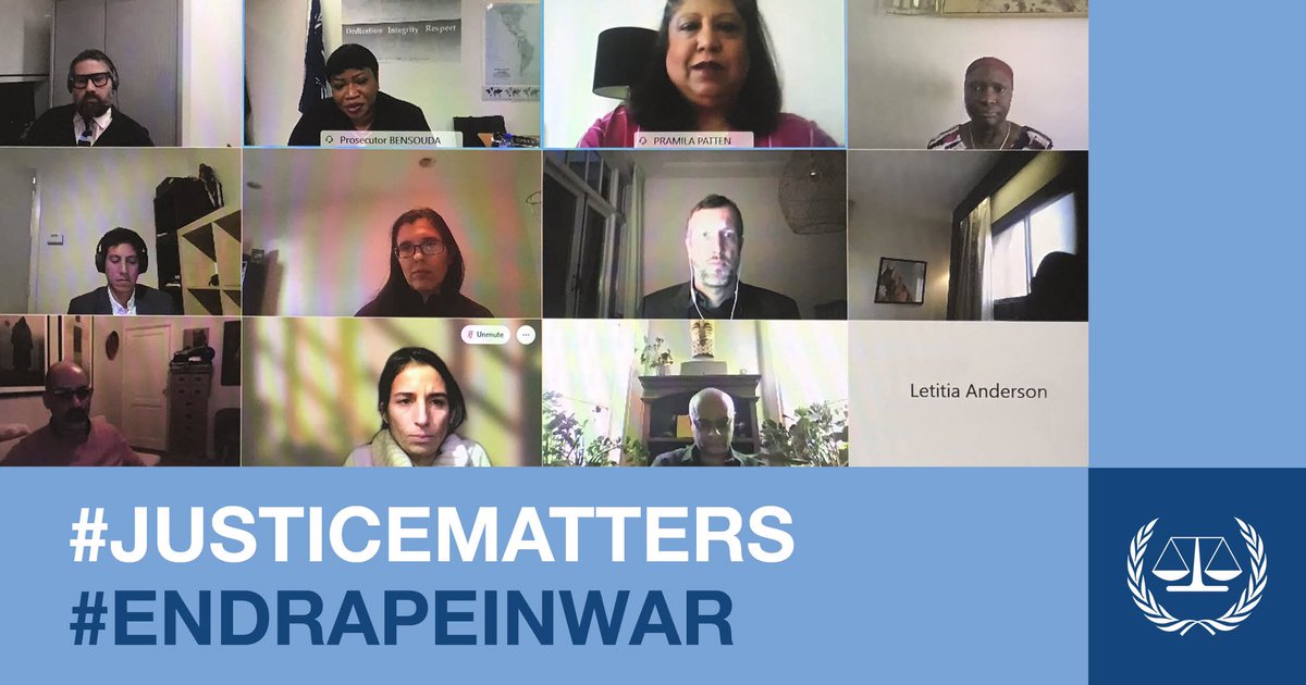 IntlCrimCourt's tweet photo. #ICC Prosecutor #FatouBensouda &amp; @UN SRSG on Sexual Violence in Conflict #PramillaPatten &amp; their respective teams meet regularly to discuss &amp; explore ways to collaborate in advancing independent &amp; complementary mandates #Endrapeinwar #justicematters @endrapeinwar https://t.co/MZybFAxltA