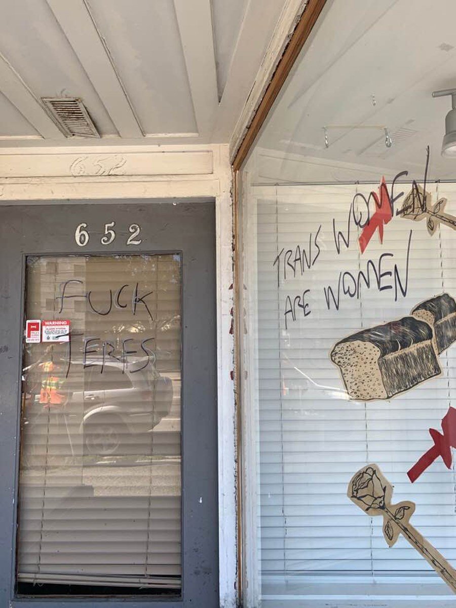 And when that shelter finds alternative funding from sympathetic members of the public, they vandalise the premises wih the word TERF taking pride of place. Along with a dead rodent found nailed to the door - (It was all a false flag attack so they say)