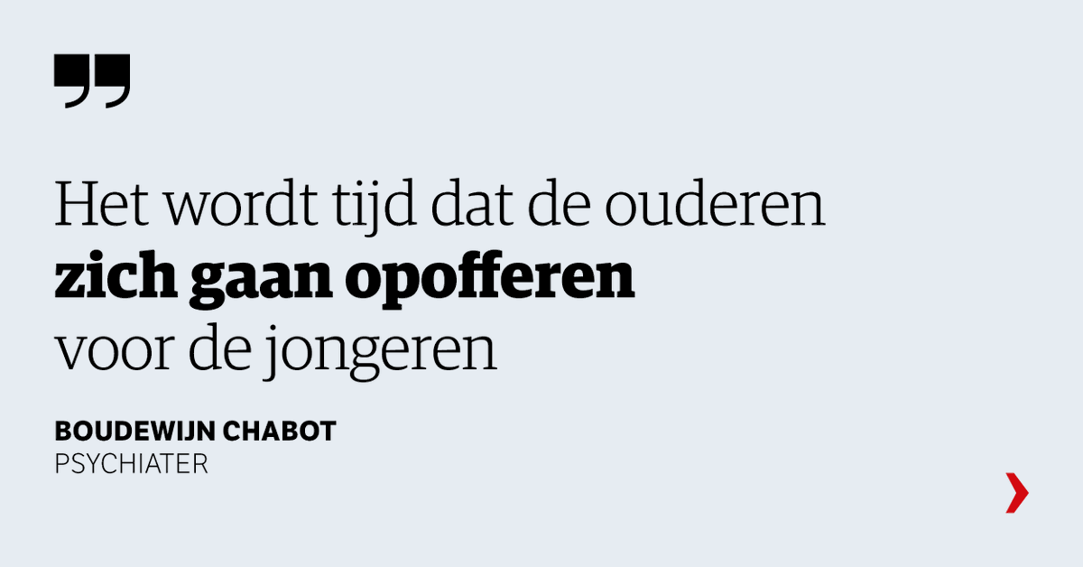 nrc's tweet photo. Volgens psychiater Boudewijn Chabot (79) moeten we aanvaarden dat sterven bij het leven hoort. "Jongeren moeten als de wiedeweerga naar school (...) En ja, dan is er een groter risico op besmetting en daarmee op overlijden."
https://t.co/snha4IZ7Tu https://t.co/Z4enXc9oJi