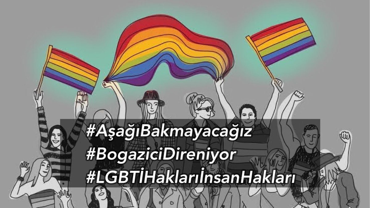 Bizim başımız dik, kimseye boyun eğmeyeceğiz! #AşağıBakmayacağız
#BogaziciDireniyor
#LGBTİHaklarıİnsanHakları