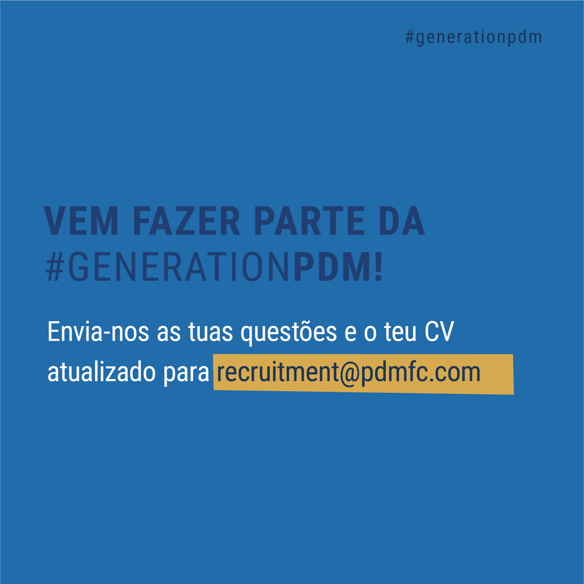PDMFC's tweet photo. 👋 Queres iniciar o teu percurso profissional ou ingressar numa empresa sólida no mercado de #IT, com um #knowhow de 28 anos a desafiar a inovação? 🤖
👉 Envia o teu #CV atualizado para recruitment@pdmfc.com e vem fazer parte da #generationpdm!
#overview https://t.co/cqoKDIhbIw