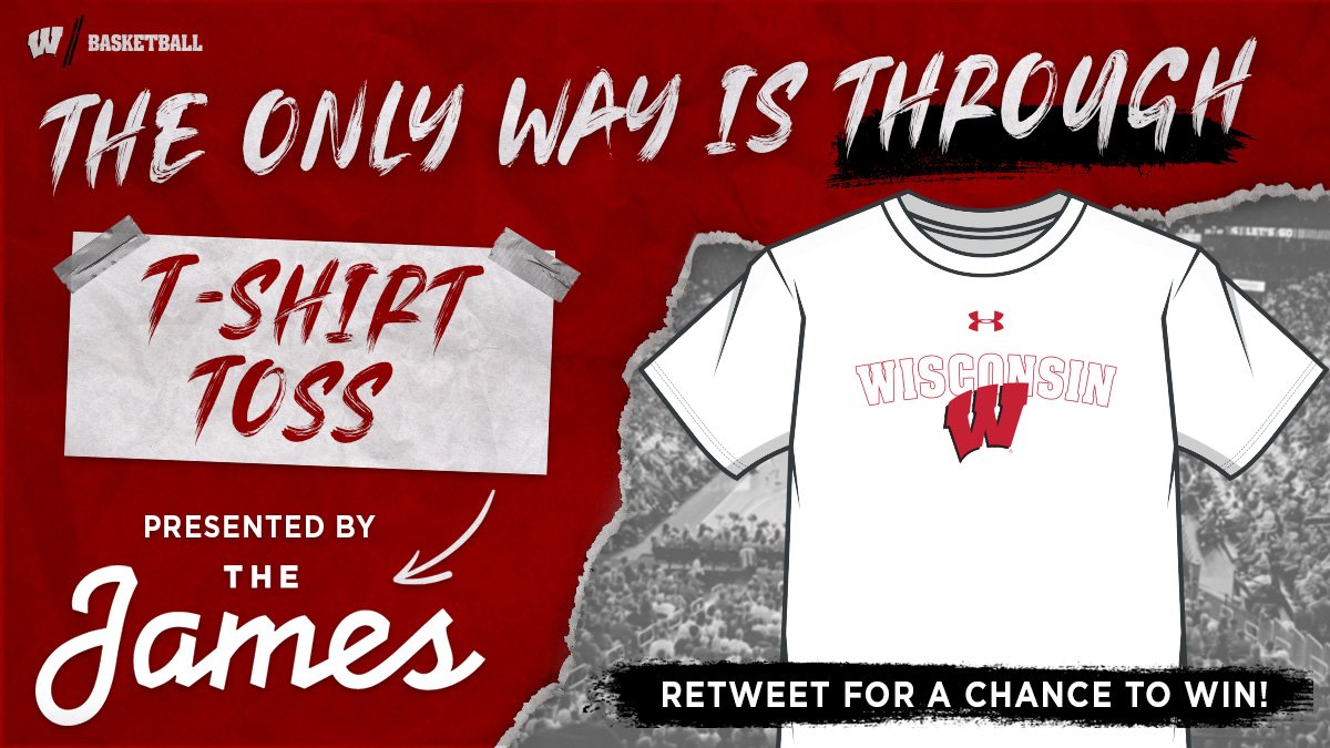 It's @TheJamesUW T-Shirt Toss! 🙌

Badger fans - retweet this post for a chance to win a Wisconsin t-shirt!