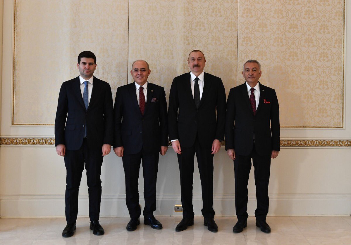 ayyildirim1's tweet photo. Liderimiz Sn. Devlet Bahçeli'nin emir ve talimatlarıyla Azerbaycan Şuşa'da yapacağımız Üzeyir Hacıbeyli Okul Projesi ile ilgili Azerbaycan Cumhurbaşkanı Sn. İlham Aliyev heyetimizi kabul etti. https://t.co/39a183WZ8N