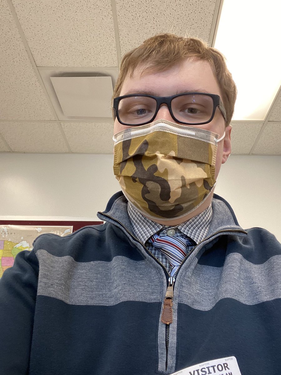 mrweller24's tweet photo. First day in the schools!!! Yes, I am smiling under my mask. #cept @DrMargarella https://t.co/DCDbDaVPZC