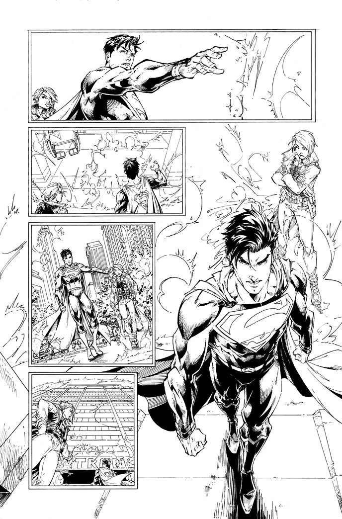 VKMarion's tweet photo. Page 5 from Superman: Man of tomorrow #17, one of my favorites of the whole issue! Pencils and inks by me, story by @Steph_Smash #superman #supermanmanoftomorrow #dccomocs #comics @DCComics https://t.co/1BP4JllvNK