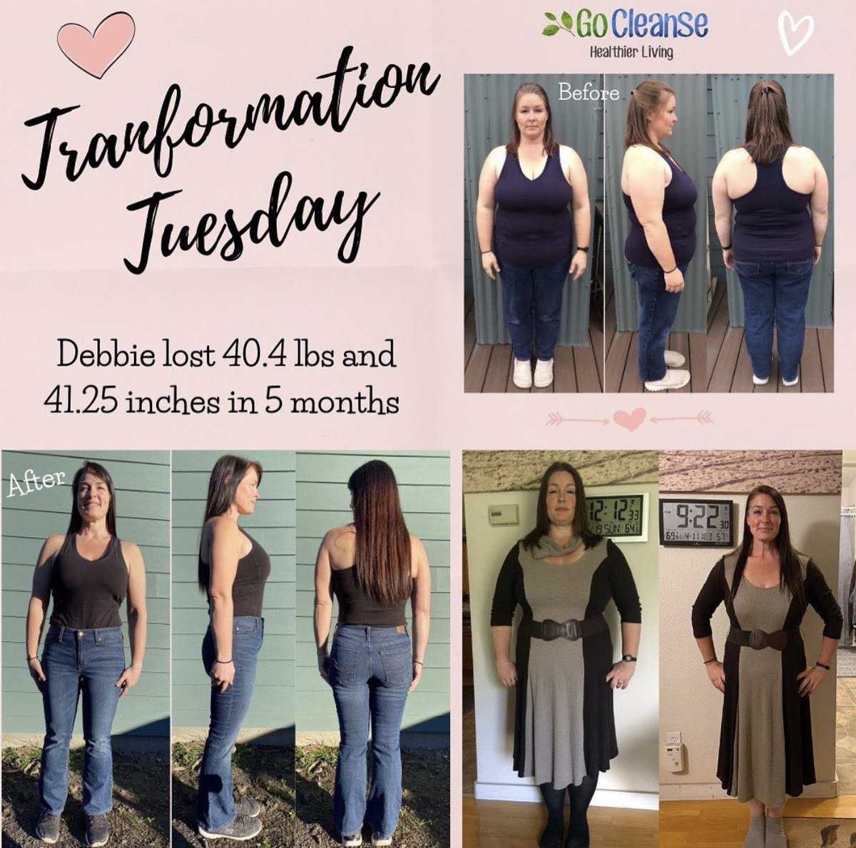 WOW😍 Debbie stepped it up‼️

Check out her story in our latest newsletter. Never underestimate the power the make changes. 

The worlds perfect meal 🌎 

Who is ready to start their health and wellness journey this week❗️❓

gocleanse.com🍏

☎️1-866-352-6888☎️