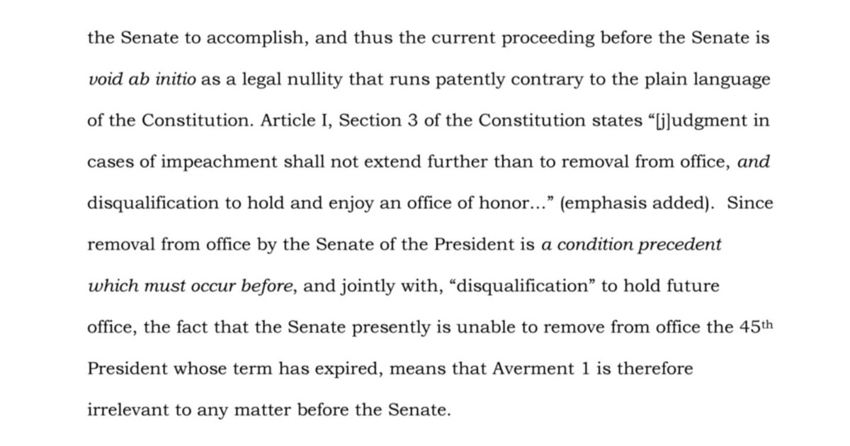 Article I § 3 “Judgment in cases of impeachment shall not extend further than to removal from office, & disqualification”Is a list of the furthest extent of penalties. The 1st isn’t requisite for the 2ndIf it were, the language would be the equivalent to “If only” / “but for”