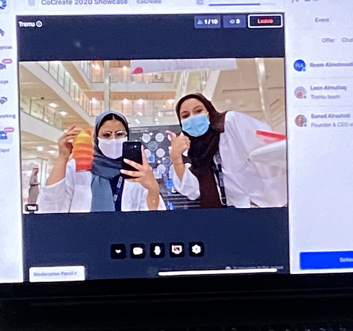 HCI_Lab's tweet photo. Proud of our #CoCreate2020 Fellows, @AnoudSharida & Leen Almutlaq, who reached the final round in the National Olympiad #إبداع_2021 with their @CoCreateKSA projects.. Well done! https://t.co/wXr42cscor