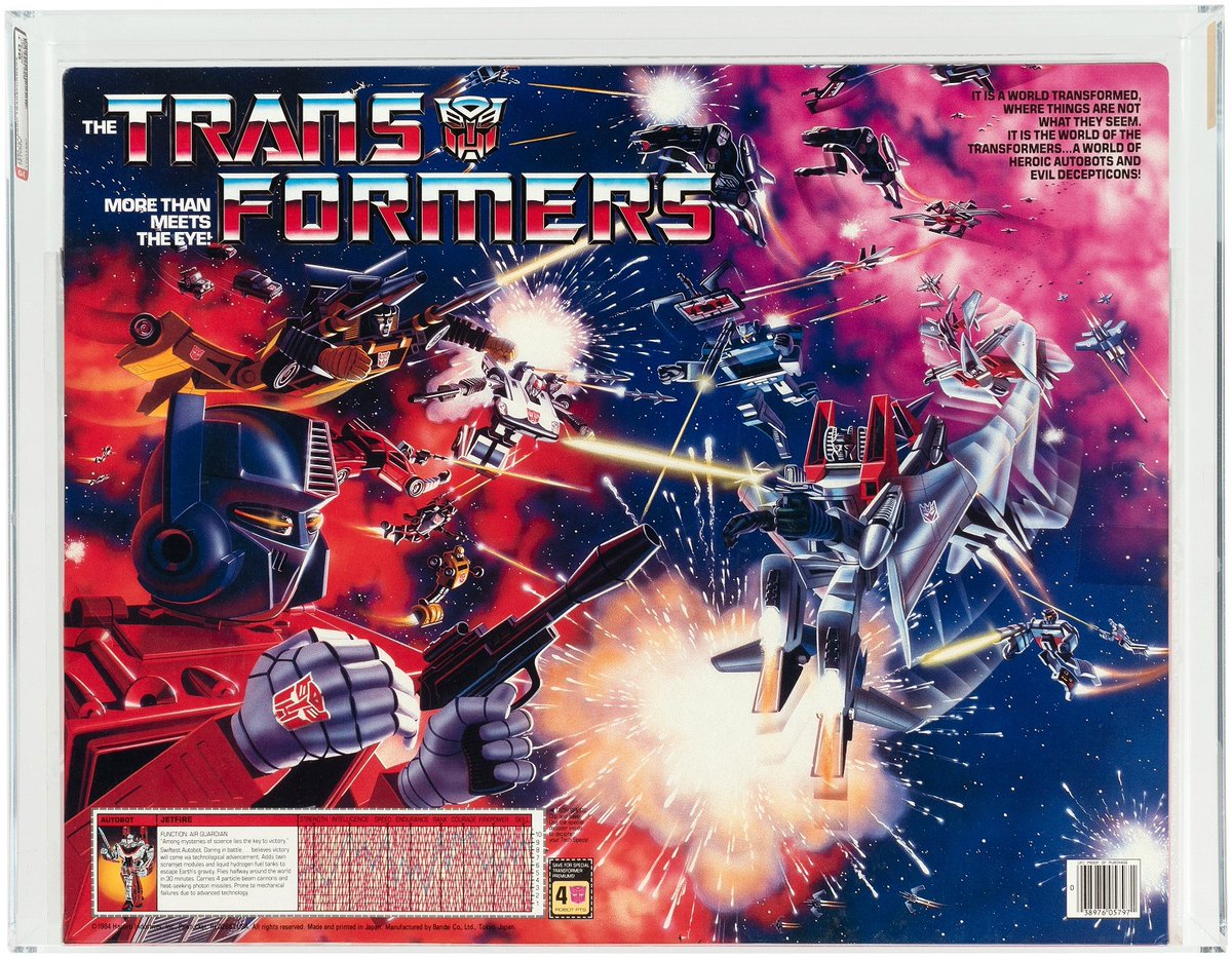 HakesAuctions's tweet photo. An item in @HakesAuctions' new sale that's #MoreThanMeetsTheEye is this #AFA 90+ @transformers #Autobots #Jetfire (highest AFA graded example)! Bidding is now open! 🤖 https://t.co/fSPlByu1FT
#Hasbro #Transformers #Autobot #Skyfire #robot #Macross #SuperValkyrie #TransformersFan https://t.co/KmoIgFPEaT