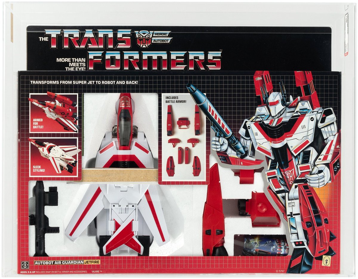 HakesAuctions's tweet photo. An item in @HakesAuctions' new sale that's #MoreThanMeetsTheEye is this #AFA 90+ @transformers #Autobots #Jetfire (highest AFA graded example)! Bidding is now open! 🤖 https://t.co/fSPlByu1FT
#Hasbro #Transformers #Autobot #Skyfire #robot #Macross #SuperValkyrie #TransformersFan https://t.co/KmoIgFPEaT