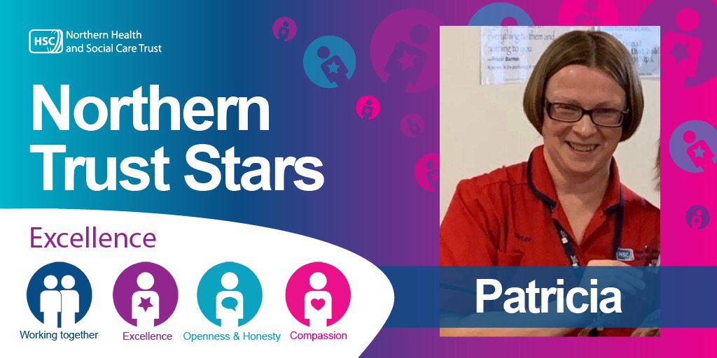 NHSCTrust's tweet photo. Patricia is Ward Sister at the Medical Admissions Unit, Causeway. Her team say she is always available, approachable &amp; works so hard for the team. With the unit being a #COVID19 ward it has been a tough time for the team but Patricia has helped them through - What a star! ⭐️ https://t.co/TsmFaA0b6k