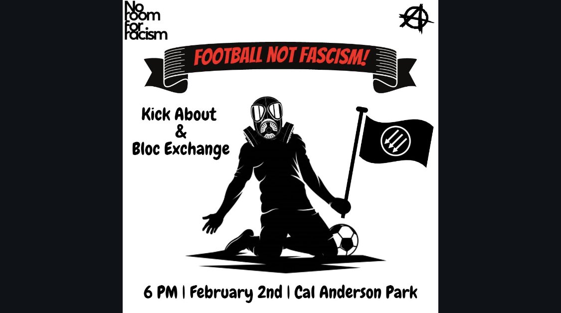 206flowerfairy's tweet photo. #AntifaSoccer and Bloc Exchange tonight at Cal! 6pm.

Even if you’re not a fan, great community hang out time. And the Riot Cheer Squad, the Outside Agitators, located in the Splash Zone always welcomes more voices 🖤 we have snacks, drinks, and good company 🥷🏽

#SeattleProtests https://t.co/w41I3YrVj1