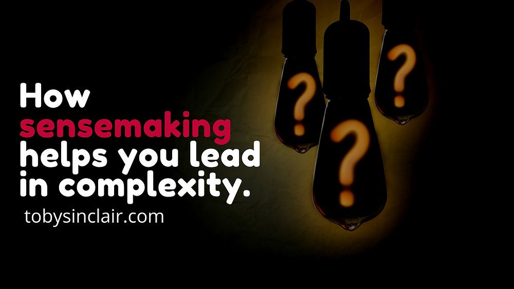 TobySinclair_'s tweet photo. Sensemaking can help you lead in complex situations.

This article explores what sensemaking is and how you can use it.

https://t.co/zsr0FGzoiq https://t.co/TzBBxfJGMR