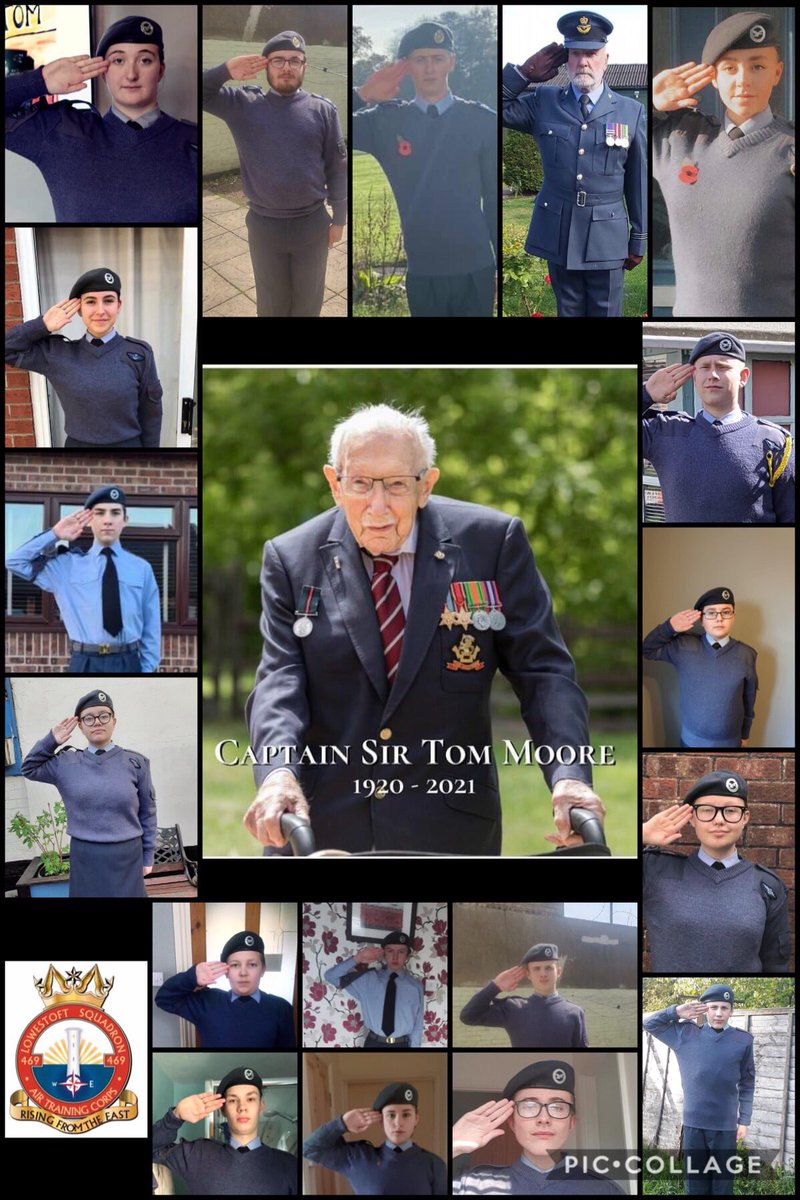 It is great sadness the news of the passing of Captain Sir Tom Moore, a hero in the truest sense of the word. 
Our condolences go out to his family and loved ones. 
Rest in piece to a True Hero.
#CaptainTomMoore #Aircadets