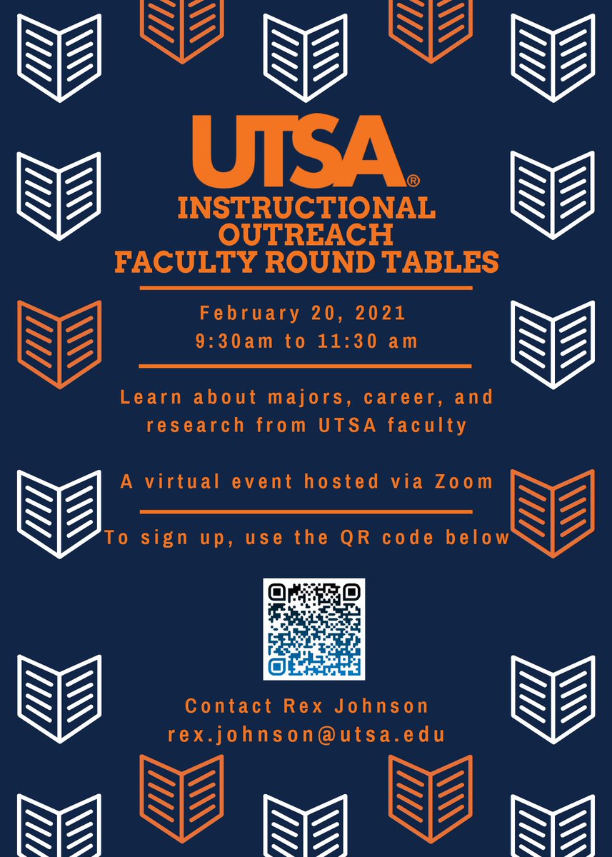 ATE_UTSA's tweet photo. Join us at the Instructional Outreach Faculty Round Tables! https://t.co/qHNz3OsPy3