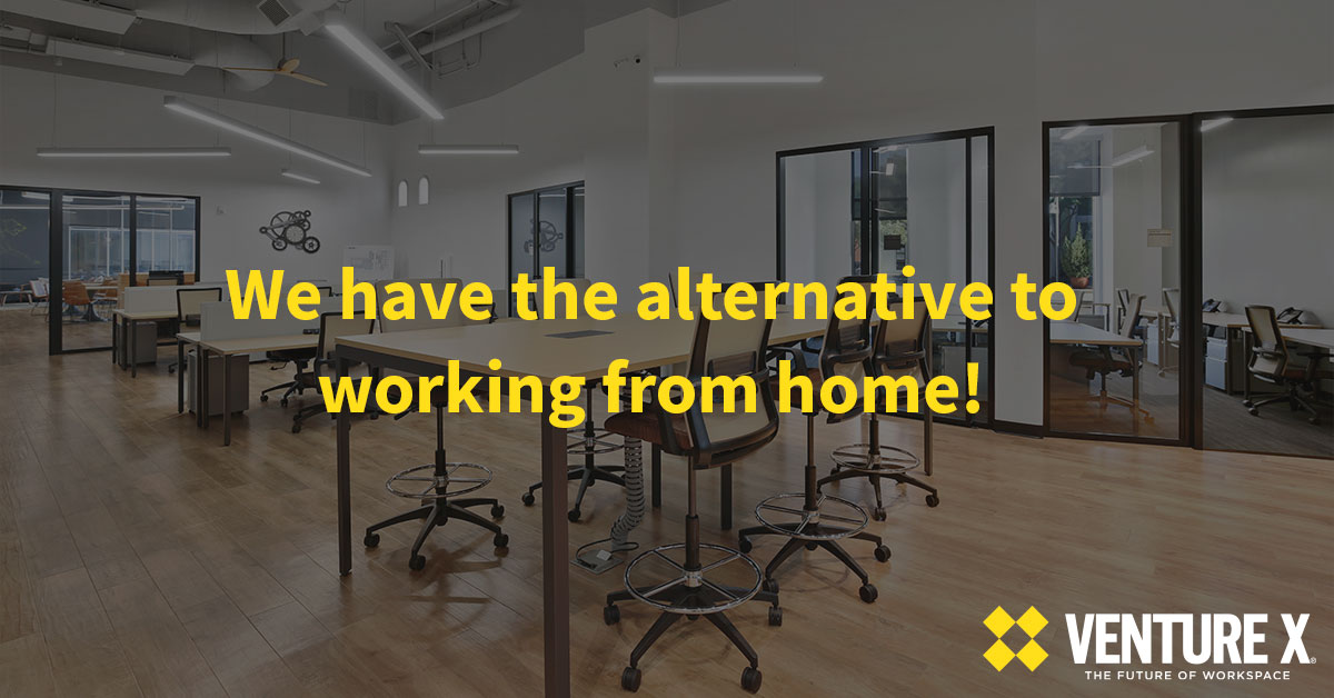 VentureXUSA's tweet image. Working from home not working? Schedule a Venture X tour! #wfh #venturex #remoteworksolutions #wfhsolutions #wfhdoesntwork bit.ly/2JzvC0o