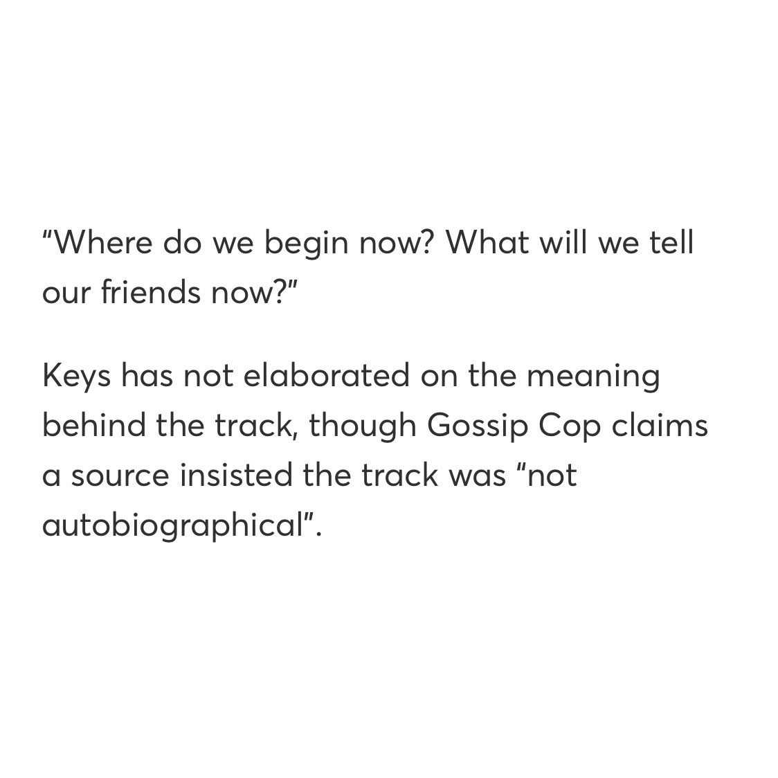 “has not elaborated on the meaning behind the track” this being one of the few articles questioning her song before she made that video at the beginning of this thread 