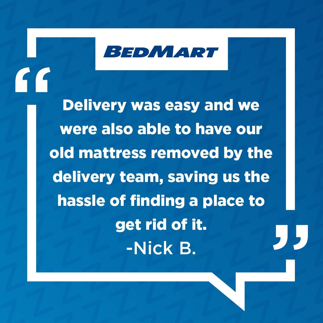 shopbedmart's tweet photo. Out with the old, in with the new. We offer a convenient recycling service that allows you to get rid of your old mattress when your new one arrives. #bebedsmart #mattressshopping #shoplocal https://t.co/SBkWqFsI1l