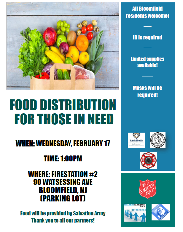 N2NNetworkNJ's tweet photo. Food distribution event 2/17 at 1PM #BloomfieldNJ https://t.co/whPtOAsV79