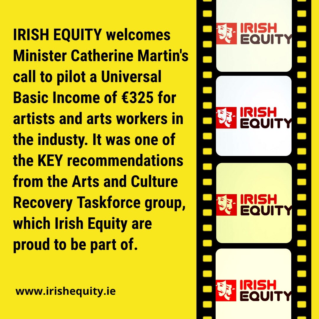IrishEquity's tweet image. Good news for our Artists and Arts Workers ....