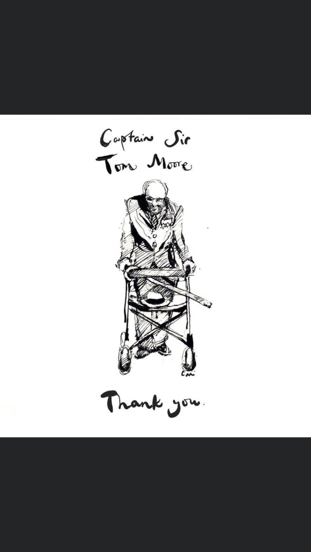 Thank you <a href="/SirTomMoore1/">( Sir ) CaptainTomMoore</a>. You are a true hero by definition. You were a hero in WW2, and again 81 years later. We owe our lives to you, twice over. #WeWillNeverForget #atrueangel #HERO #thankyou #CaptainTomMoore #Gentleman