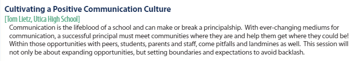 PrincipalLietz's tweet photo. Looking forward to talking about...well, talking! Excited to provide a session on creating a positive communication culture tomorrow afternoon!
#APSummit21 https://t.co/Yr8hVpKzjK