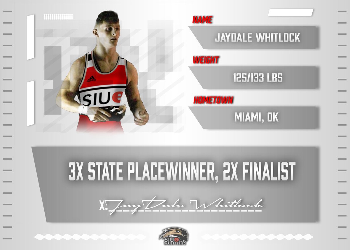 SIGNED: yesterday JayDale Whitlock became the 4th member of 2021 recruiting class! Hailing from Miami, OK where he attends Grove HS, JayDale will join the Cougars next season, and we can't wait for his arrival in Edwardsville!

#RestoringtheGlory