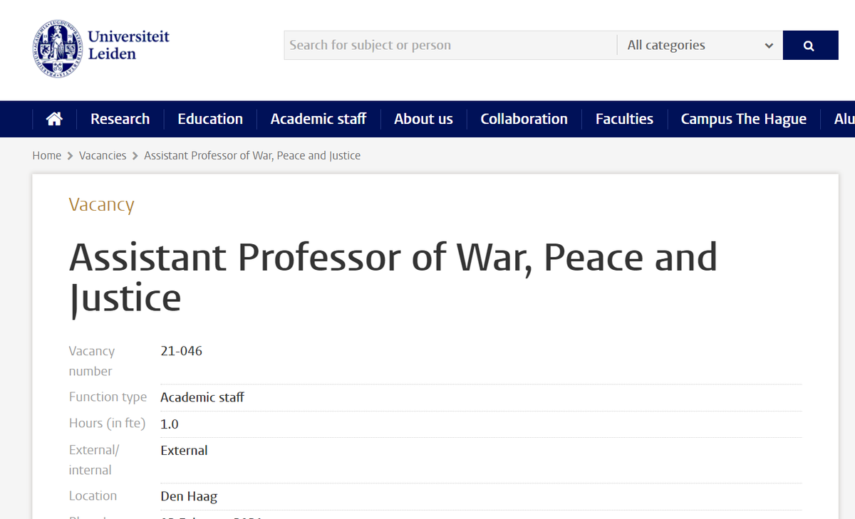 ISGA The Hague (@isga_hague) on Twitter photo Interested in joining us in The Hague? We are hiring a fulltime Assistant Professor in War, Peace, and Justice! More info: universiteitleiden.nl/en/vacancies/2… <a href="/fggaleiden/">UniLeiden FGGA</a> @JoeKoops Interested in joining us in The Hague? We are hiring a fulltime Assistant Professor in War, Peace, and Justice! More info: universiteitleiden.nl/en/vacancies/2… <a href="/fggaleiden/">UniLeiden FGGA</a> @JoeKoops