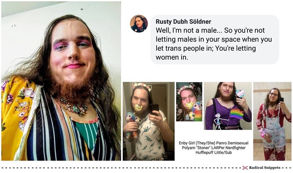 They call women TERFs when they don't believe that males with a list of fetishes longer than their ladydicks should be considered the same as them in law and indeed for all purposes"We just want to peeeeee - we pwomises"