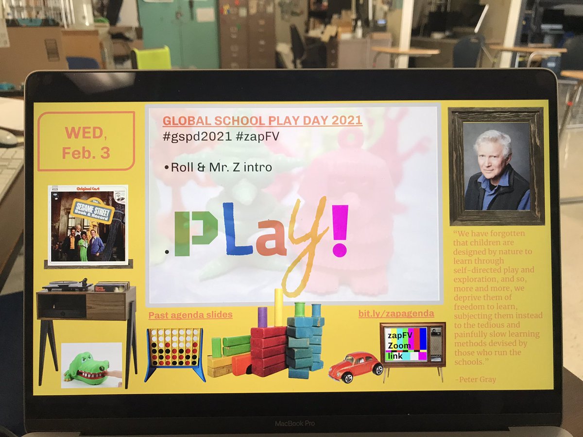 MrZiebarth's tweet photo. It snuck up on me, and we’re in hybrid pandemic mode, but ain’t nothing gonna stop Mr. Z and #zapFV from rocking GLOBAL SCHOOL PLAY DAY!! #GSPD2021 https://t.co/Z3WENgN7HJ