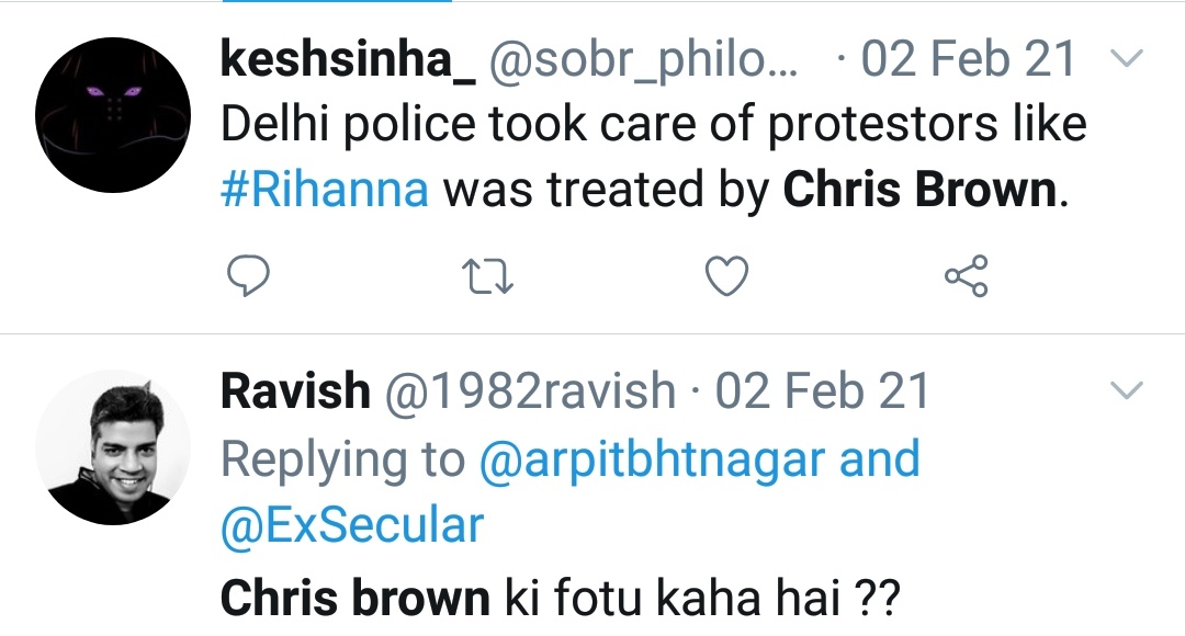 Hindutva__watch's tweet image. India&apos;s right wingers, Modi supporters hurl racist, misogynist abuse against Rihanna for her tweet on farmer protests, use &apos;n&apos; word, trend Chris Brown, glorifying assault on her