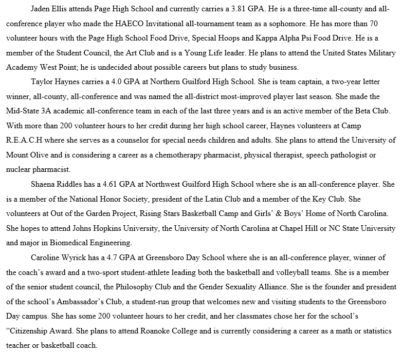 bhallphotog's tweet photo. .@PiratesMBB's @JayEllis02..@NGHSWBK 's @Taylorrhayness..@NWGuilfordWBB @Shaasta56 &amp; @Gdslady_hoops @CarolineWyrick named 2021 Bill Lee Scholarships winners by the @GSO_SC ....@WFMY @WFMYhss #wfmysports https://t.co/bA8gdF5fiJ