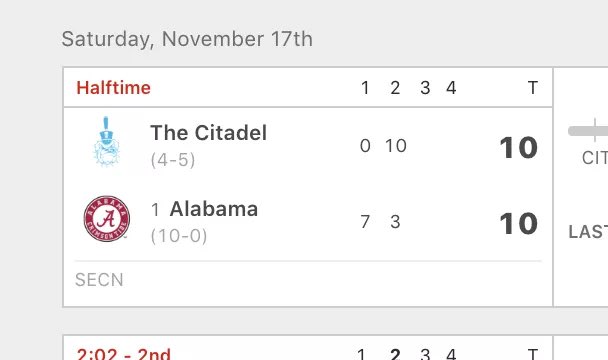 Devito (@f3_devito) on Twitter photo Well it actually happened so what’s the big deal, and no I did not watch the 2nd half - Do your thing <a href="/CitadelFootball/">The Citadel Football</a> Well it actually happened so what’s the big deal, and no I did not watch the 2nd half - Do your thing <a href="/CitadelFootball/">The Citadel Football</a>