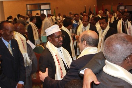 Sheikh Sharif, former President of Somalia is also compromised by TPLF. Despite waging war on Ethiopia in 2006, when TPLF forces invaded, Sharif boarded a Kenyan helicopter then made peace with TPLF. He then returned as president and did whatever Gabre told him to.