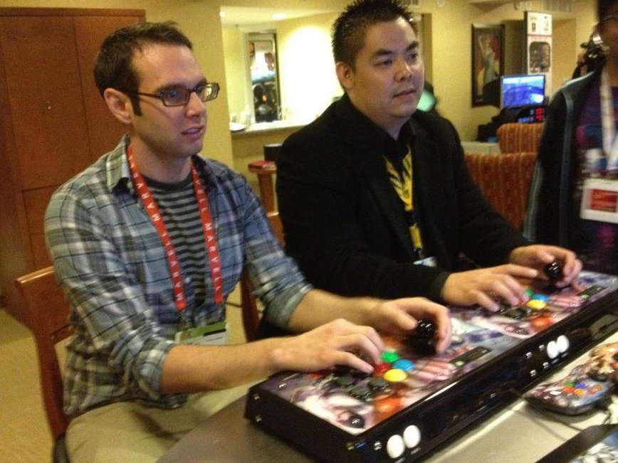 Found this old pic of me +  @ultradavid trying out Street Fighter X TEKKEN at CES years and years ago!