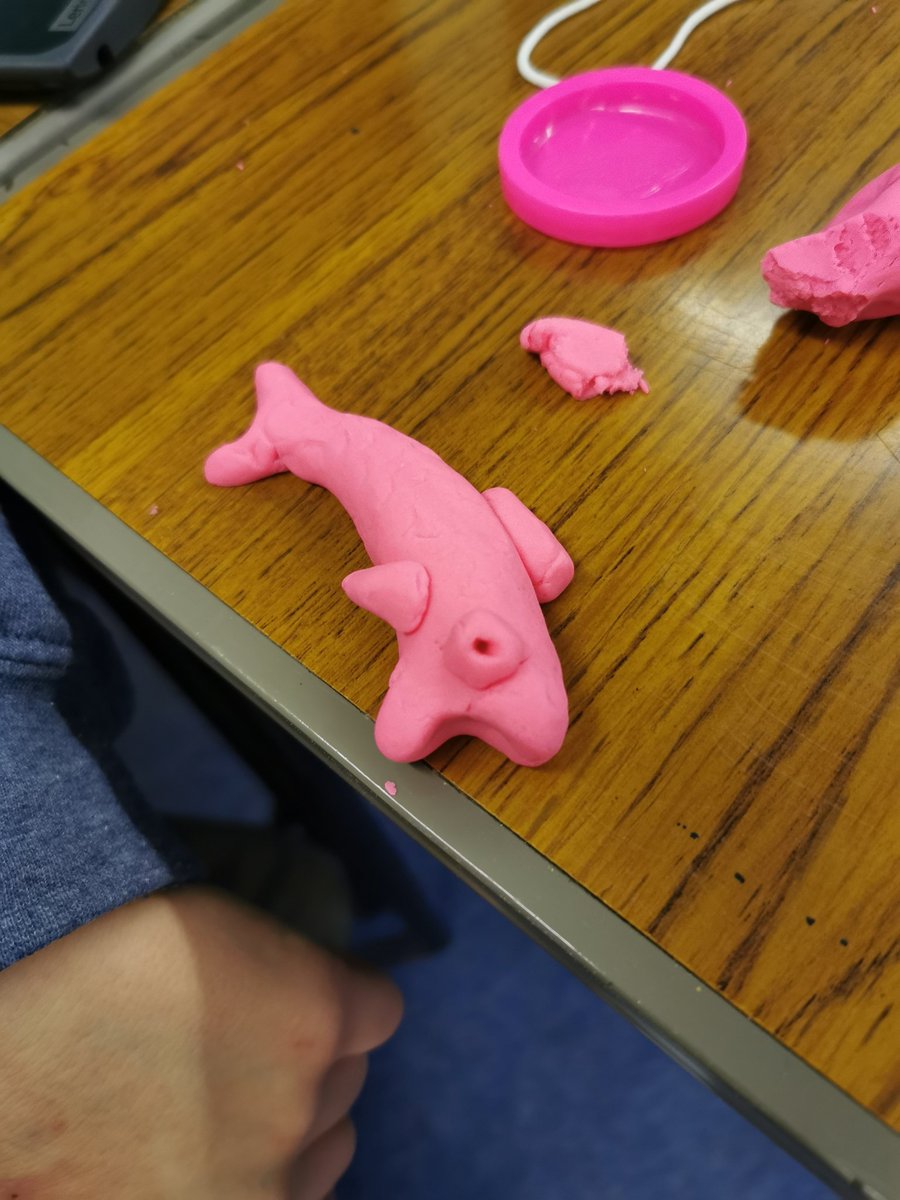 MrsLEKing's tweet image. Today we got creative with Play-Doh during our Google Meets quiz, I was so impressed with what the students produced! Here are just a few of their creations...