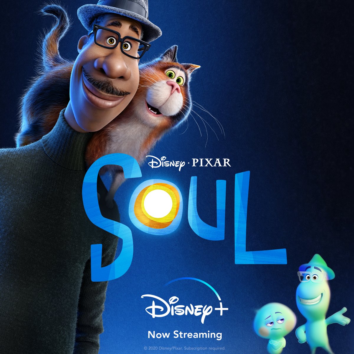 DisneyPlus's tweet photo. A middle school band teacher gets the chance of a lifetime. Stream Disney and Pixar's Soul exclusively on Disney+.