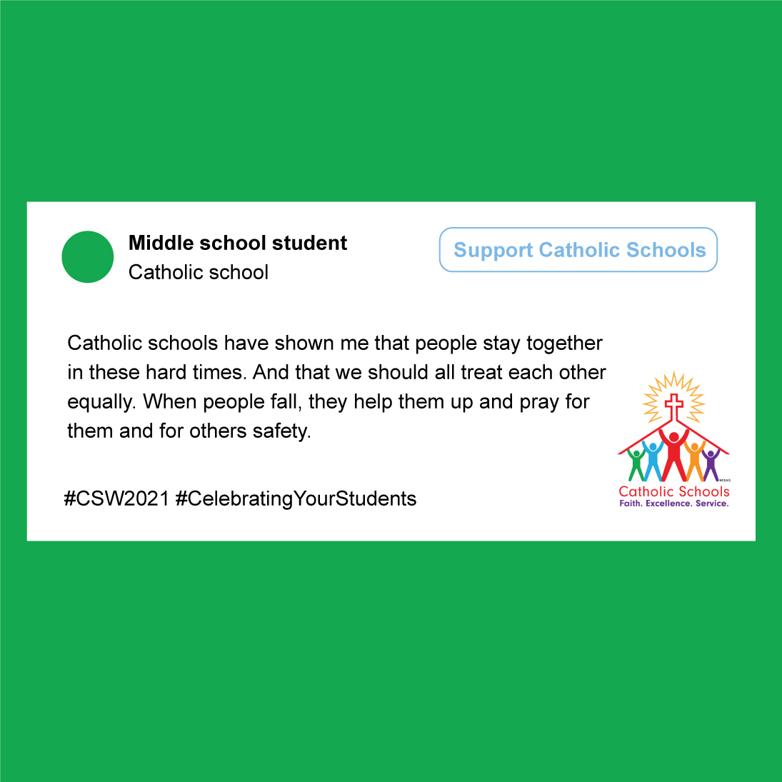 ACEatND's tweet photo. We celebrate the students in Catholic schools! #CSW2021 #CelebratingYourStudents https://t.co/UlP4s3QesL