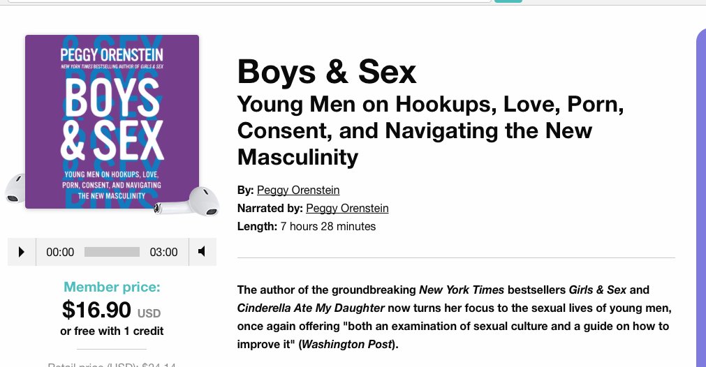 And now, the other ad! I have a deal for you on  @librofm( http://libro.fm/redeem/Quinn ) My membership benefits  @vromans! Yours could benefit your local indie bookstore! Here are three books sort of about the changing narrative of masculinity you could get!