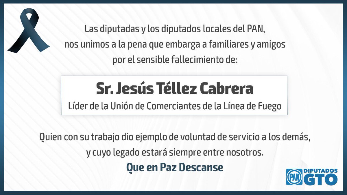 Mi más sentido pésame a toda la familia del Sr. Jesús Téllez Cabrera, lamentamos profundamente este lamentable deceso.QDEP🙏🏼
