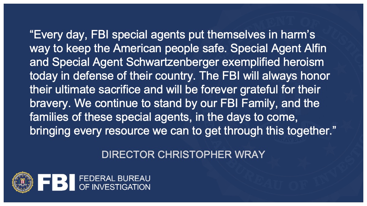 FBI Director Christopher Wray provided a statement on the agent-involved shooting that took place in Florida.