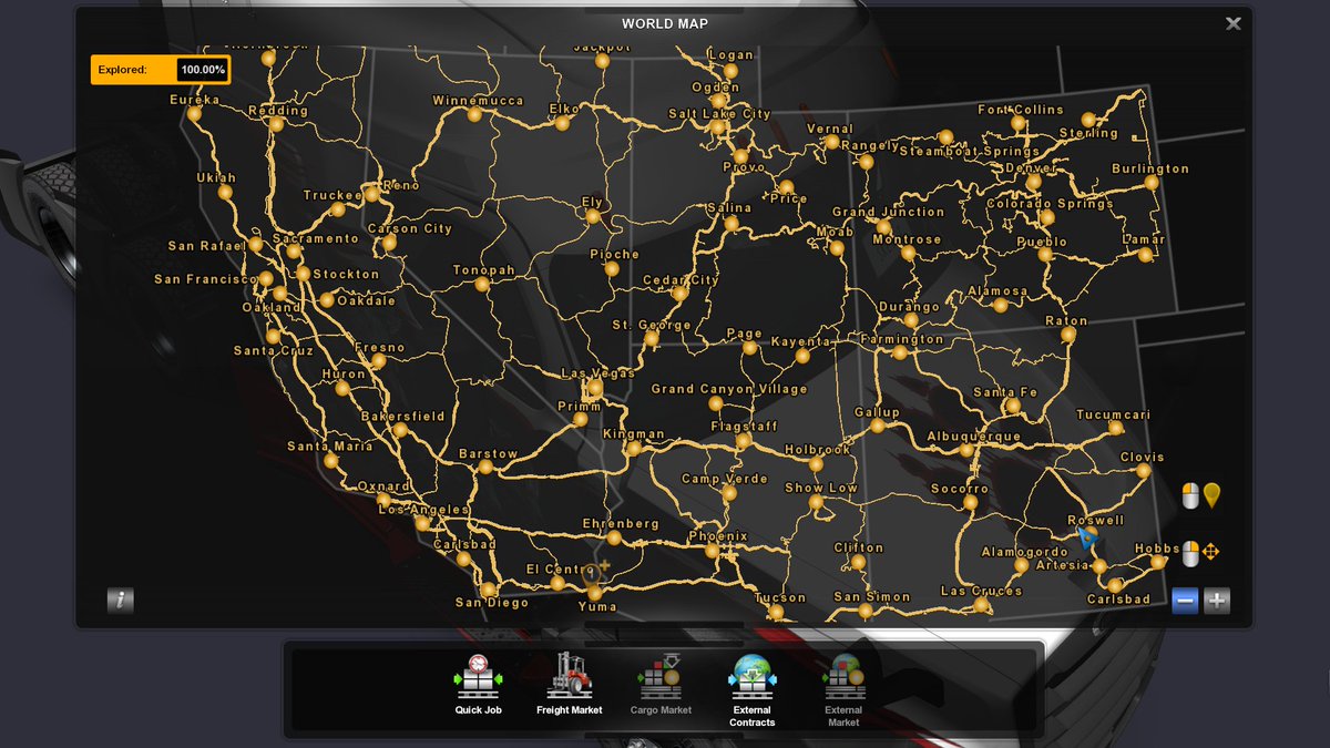 YouriAshton's tweet photo. @SCSsoftware I think I made a few miles on my trucks.... Just a few! #ATS #MapCompleted https://t.co/Daojx3l6xl