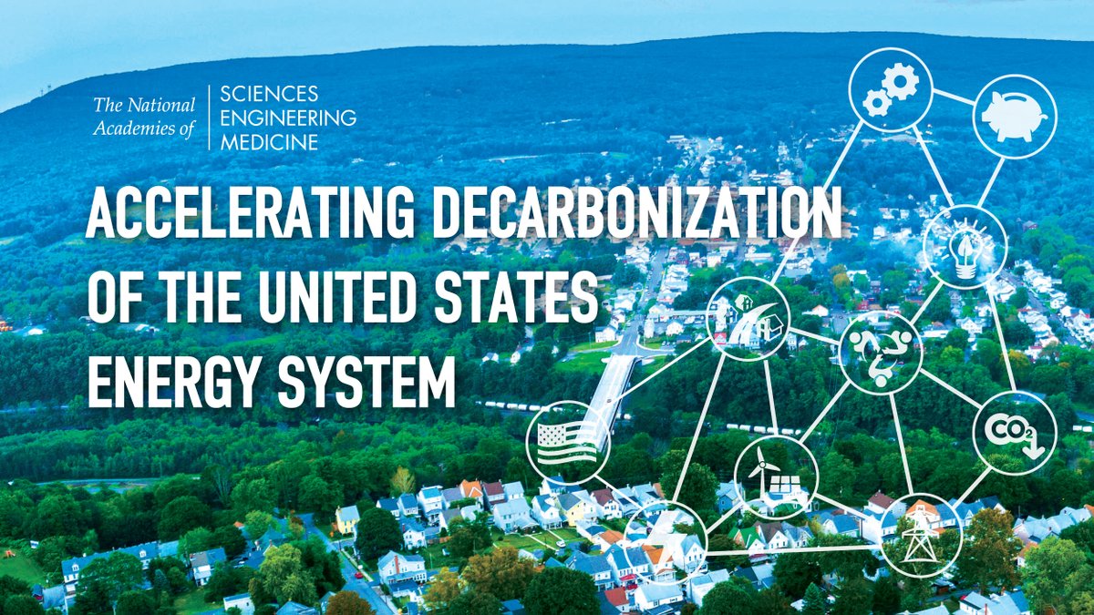 As we get underway now w/a public briefing on  @theNASEM's new report on "Accelerating Decarbonization in the United States," I'll be sharing some highlights here for  #EnergyTwitter and with the hashtag  #USDecarb. Join us. The full report is available here:  http://nap.edu/decarbonization 