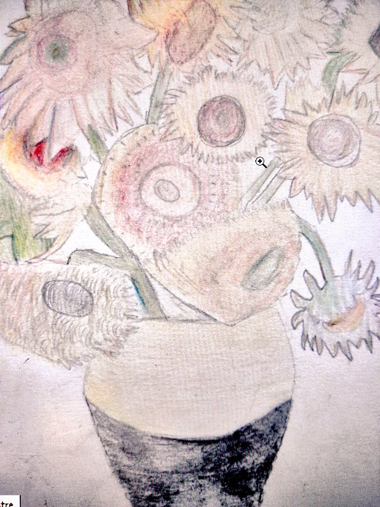 Check out <a href="/avonbourneUL/">Avonbourne Boys' and Girls' Academies and USF</a> yr 7G2 Antonia's beautiful interpretation of Van Gogh's sunflowers.  For bringing a bit of sunshine to my day Antonia, 1 word... gratitude 👍🙂 #AVBproud