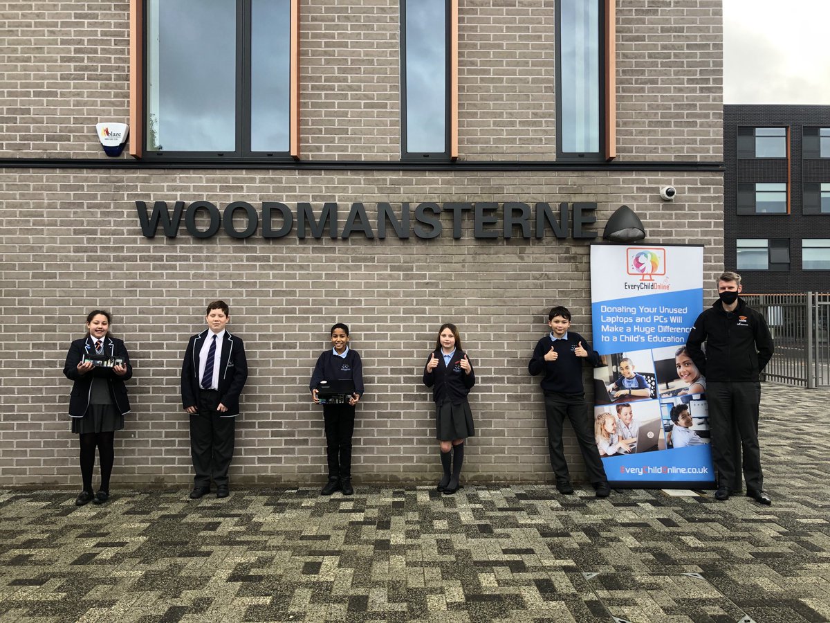 A huge ‘thank you’ to EveryChildOnline for organising and delivering 30 computers to Woodmansterne today. All donated by THB, this now means all our children have access to online learning. ⁦@WoodySchool⁩ #everychildonline ⁦@THBGroupLtd⁩