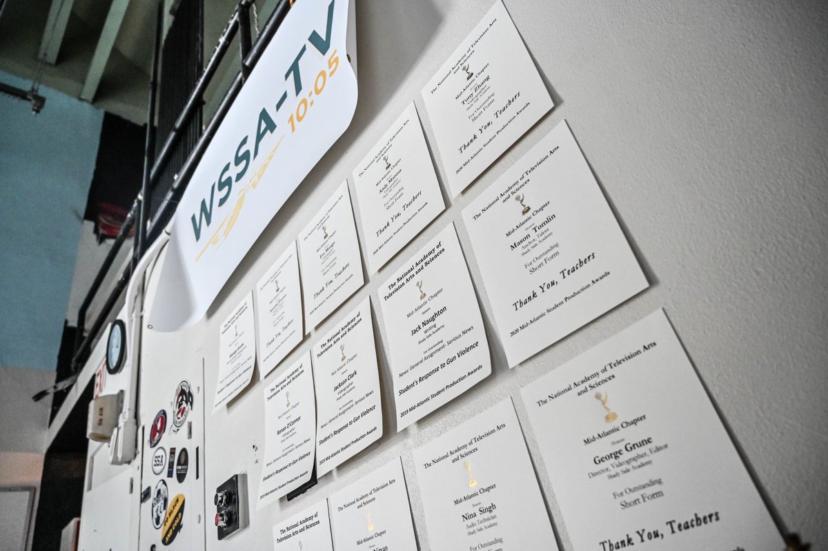 In May 2020, the #SSASeniorSchool WSSA-TV Film Club of junior Andy Marous, seniors Eve Mango &amp; Annabel Everett and alumni George Grune ‘20, Mason Tomlin ‘20, Arusha Nirvan ‘20, Nina Singh ‘20 &amp; Tony Zhang ‘20 won the NATAS Mid-Atlantic HS Production Award! Today it was delivered!