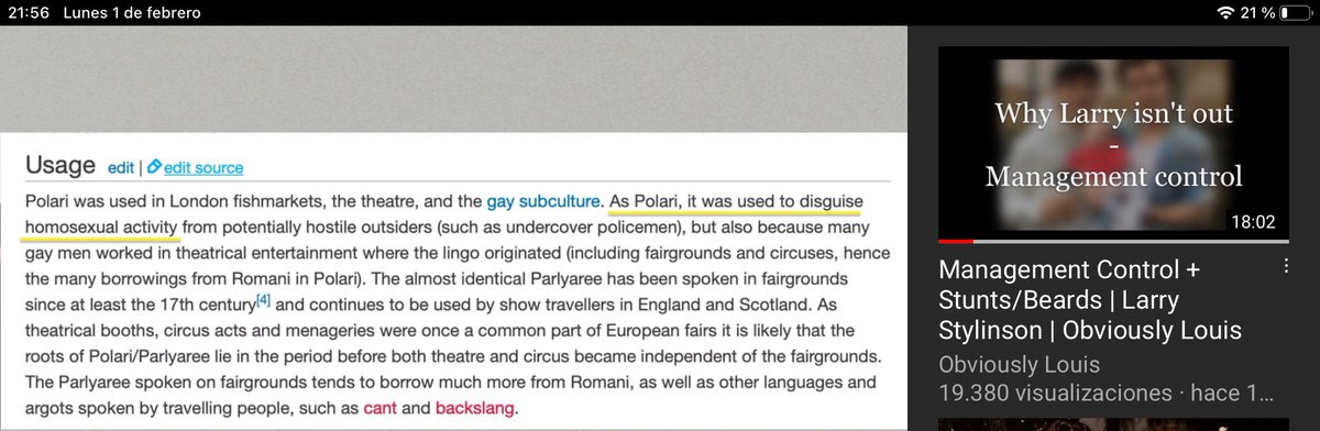 polaripolari was a way of communicating between gay man in Britain