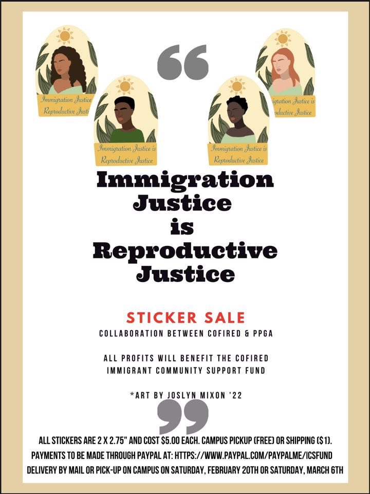 CoFIRED's tweet photo. CoFIRED and PPGA are holding a STICKER SALE!! *ALL* proceeds will go to our Immigrant Community Support Fund, which is dedicated to meeting the financial needs immigrants in the Upper Valley.
Link to order: https://t.co/8Em6Flq03m
More info in tweets below⬇️ https://t.co/pk3LwWfIwN